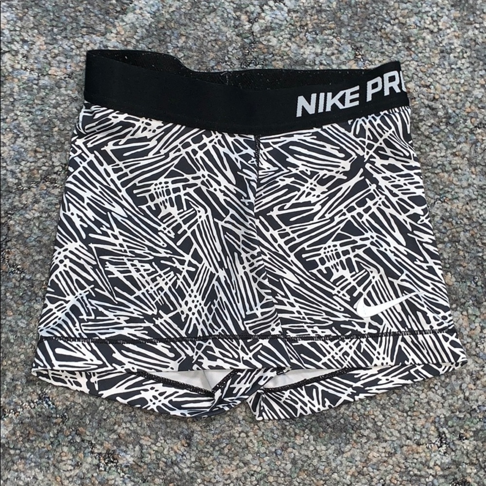 Nike Pro Shorts Black and White
